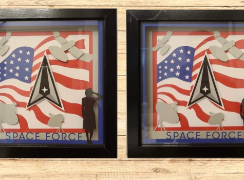 How To Make A Layered Space Force Shadow Box For A Female Guardian (Tutorial Video!)